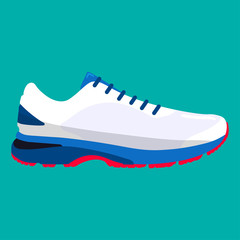 Sport shoes, sneakers for summer in flat style vector illustration. Eps 10