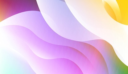 Vibrant And Smooth Gradient Soft Colors Wave Geometric Shape. For Cover Page, Poster, Banner Of Websites. Vector Illustration.