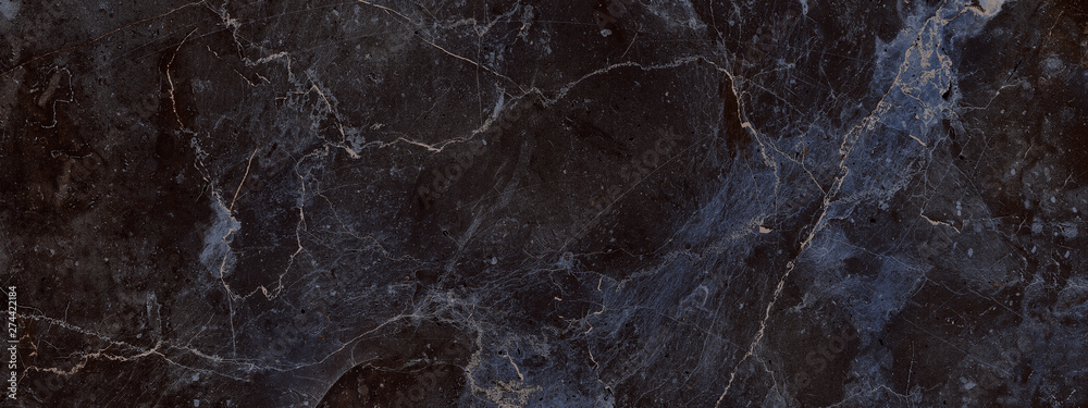 Wall mural dark color marble texture, black marble background - Wall murals