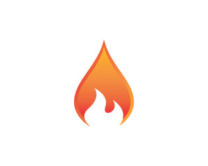 Fire flame Logo Template vector icon Oil, gas and energy logo concept