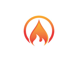 Fire flame Logo Template vector icon Oil, gas and energy logo concept