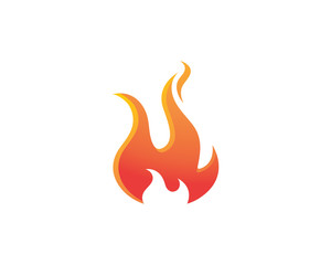 Fire flame Logo Template vector icon Oil, gas and energy logo concept