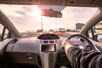 運転席からの景色
