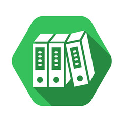 file vector green icon in modern flat style isolated. file support is good for your web design.