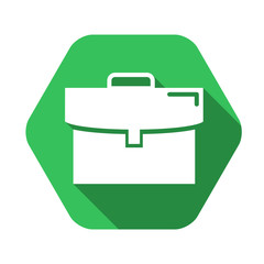 bag vector green icon in modern flat style isolated. bag support is good for your web design.