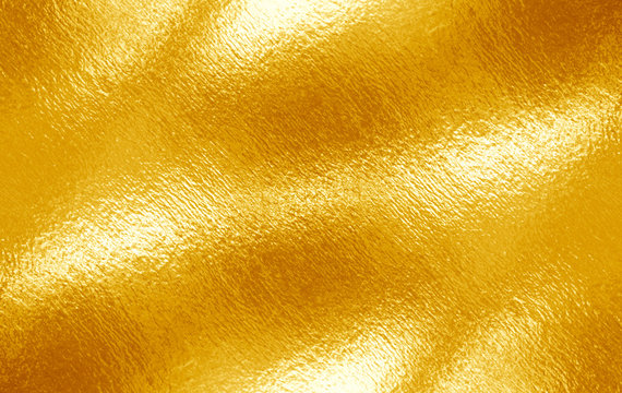 Shiny yellow leaf gold foil texture