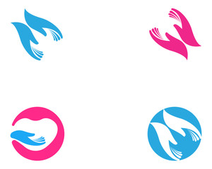 Fototapeta na wymiar Hand Care Logo Template vector icon Business