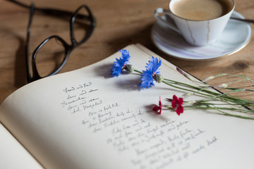 Gedicht, Blumen, Stillleben