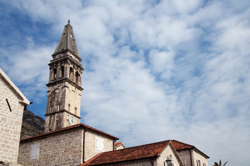Fototapeta na wymiar old church in Perast town.Montenegro