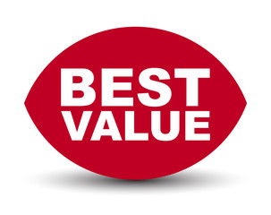 red vector banner best value