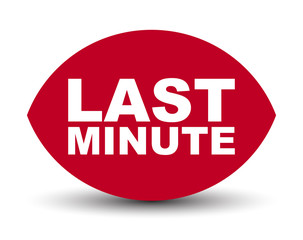 red vector banner last minute