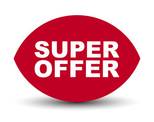 red vector banner super offer