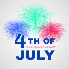 Happy Fourth of July greeting card