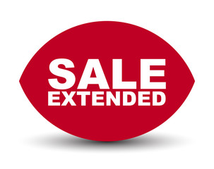 red vector banner sale extended