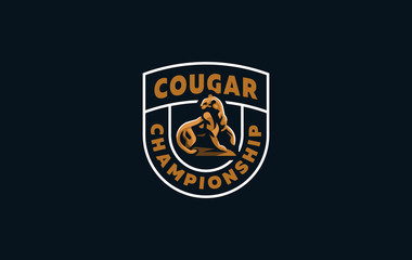 Naklejka premium The image of a cougar or panther.