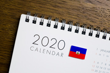 Haiti Flag on 2020 Calendar