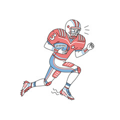 American football player. Vector illustration.