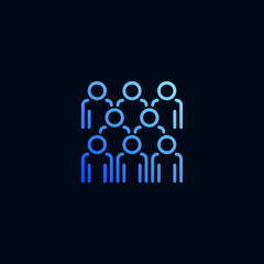 Group of people line icon. Vector illustration in linear style.