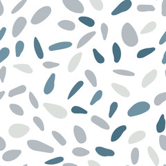 Abstract random stones backdrop. Scandinavian pebble seamless pattern