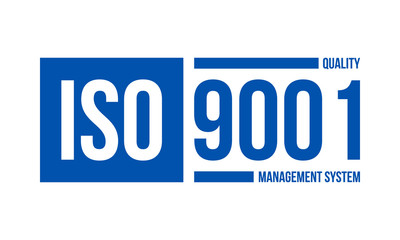 iso 9001 quality management system, vector illustration isolated on white background - obrazy, fototapety, plakaty