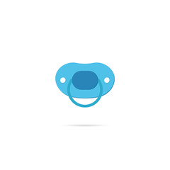 Pacifier baby icon with shadow
