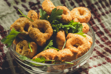Taralli tarallini drying Italian snacks bagels