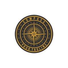 compass vintage logo design