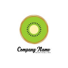 kiwi nature fruit logo design