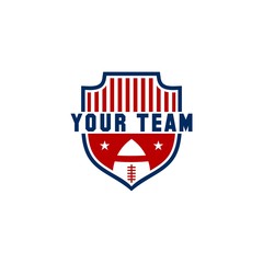 american football emblem logo design