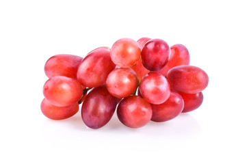 red grape on white background.