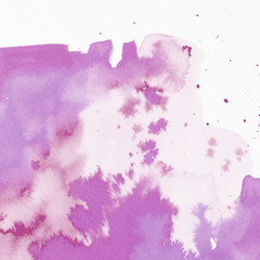 Obraz premium Abstract pink watercolor splash on white background
