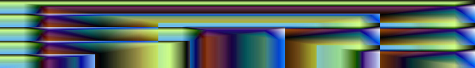 Digital Art, panoramic abstract three-dimensional objects with soft lighting, Germany