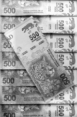 Argentina,New five hundred bank notes.