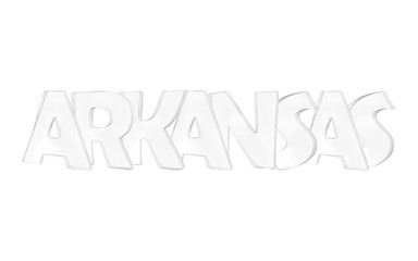Arkansas. Isolated USA state names.