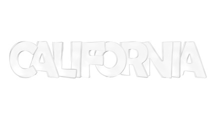 California. Isolated USA state names.
