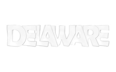 Delaware. Isolated USA state names.