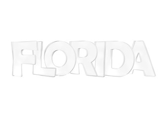 Florida. Isolated USA state names.