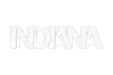Indiana. Isolated USA state names.