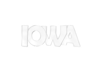 Iowa. Isolated USA state names.