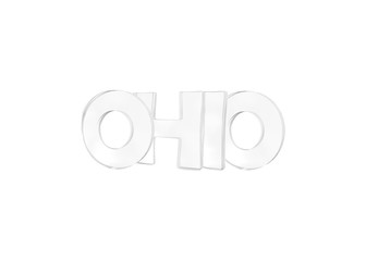 Ohio. Isolated USA state names.