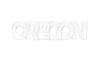 Oregon. Isolated USA state names.