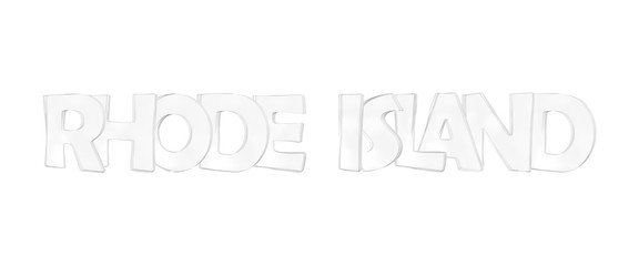 Rhode Island. Isolated USA state names.