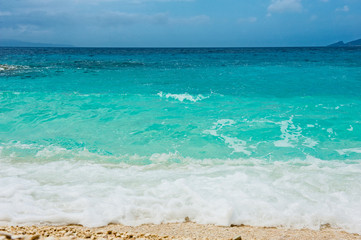 Beautiful turquoise sea on the Agiofili beach, Lefkada, Greece