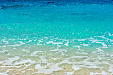 Beautiful turquoise sea on the Agiofili beach, Lefkada, Greece