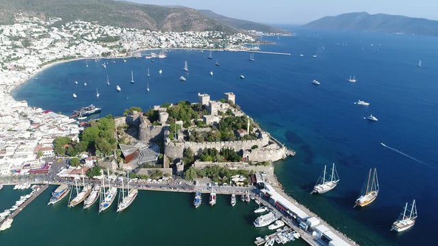 We viewed Bodrum Castle with drone from different angles.. Bodrum/ Muğla / Turkey