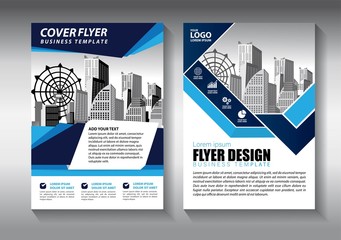 Business abstract vector template. Brochure design, cover modern layout, annual report, poster, flyer in A4 with colorful triangles, geometric shapes for tech, science, market with light background