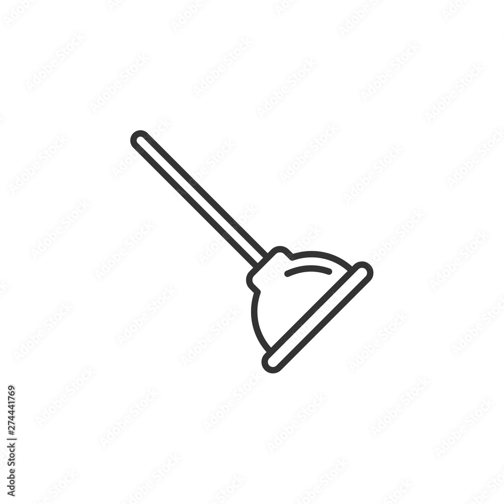 Aufkleber plunger icon template black color editable. plunger symbol flat vector sign isolated on white backgr