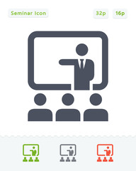 Businessman & Audience - Carbon Icons