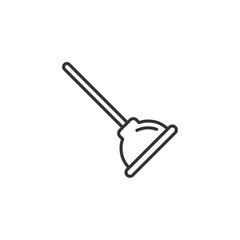 Plunger icon template black color editable. Plunger symbol Flat vector sign isolated on white background. Simple logo vector illustration for graphic and web design.