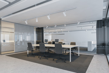 Conference room corner in open space office